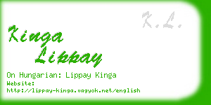 kinga lippay business card
